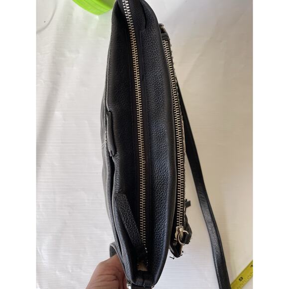 Brighton Black Python Pretty Tough Studded City Crossbody Bag Purse - Picture 6 of 10